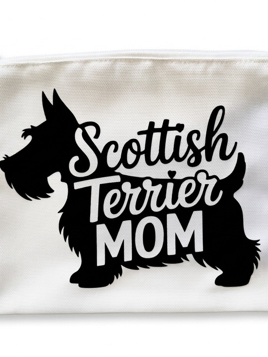 Other - NEW Made to order Scottish Terrier Mom Zipper Pouch - White & Black